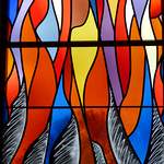 Eglise de Chapelle : vitrail de Marcel Dorthe